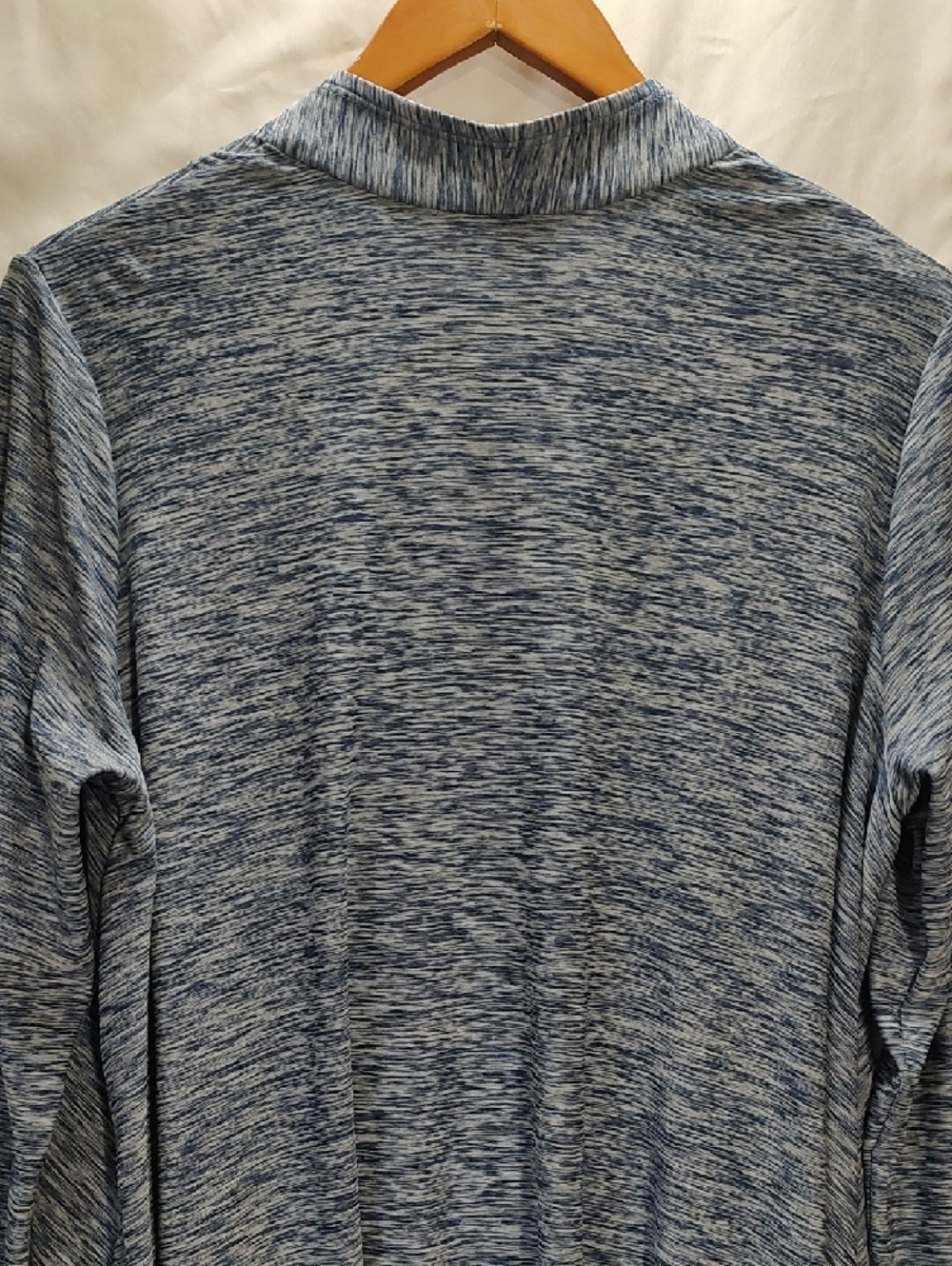 Attitudes by Renee Blue Marled Drape Open-Front Cardigan - Picture 6 of 9